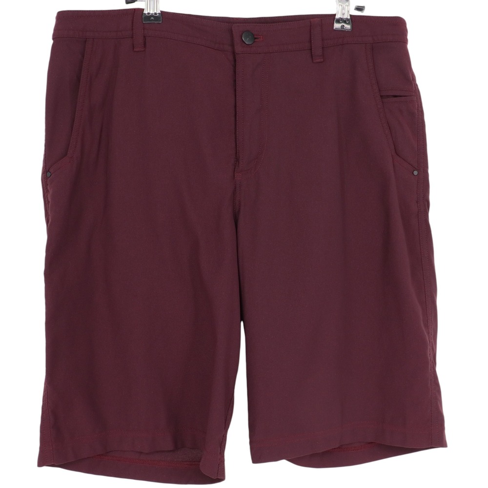 Lululemon Mens Shorts Size 36 Burgundy Maroon Golf Chino Casual Athletic